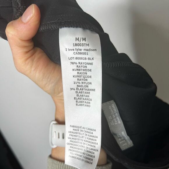 I Love Tyler Madison Black Stretch Coated Pants - Picture 10 of 10